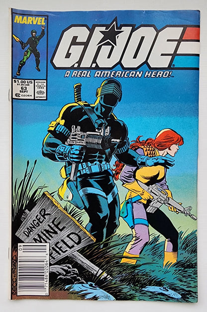 GI JOE A REAL AMERICAN HERO #63 1987 NEWSSTAND GI Joe MARVEL COMICS
