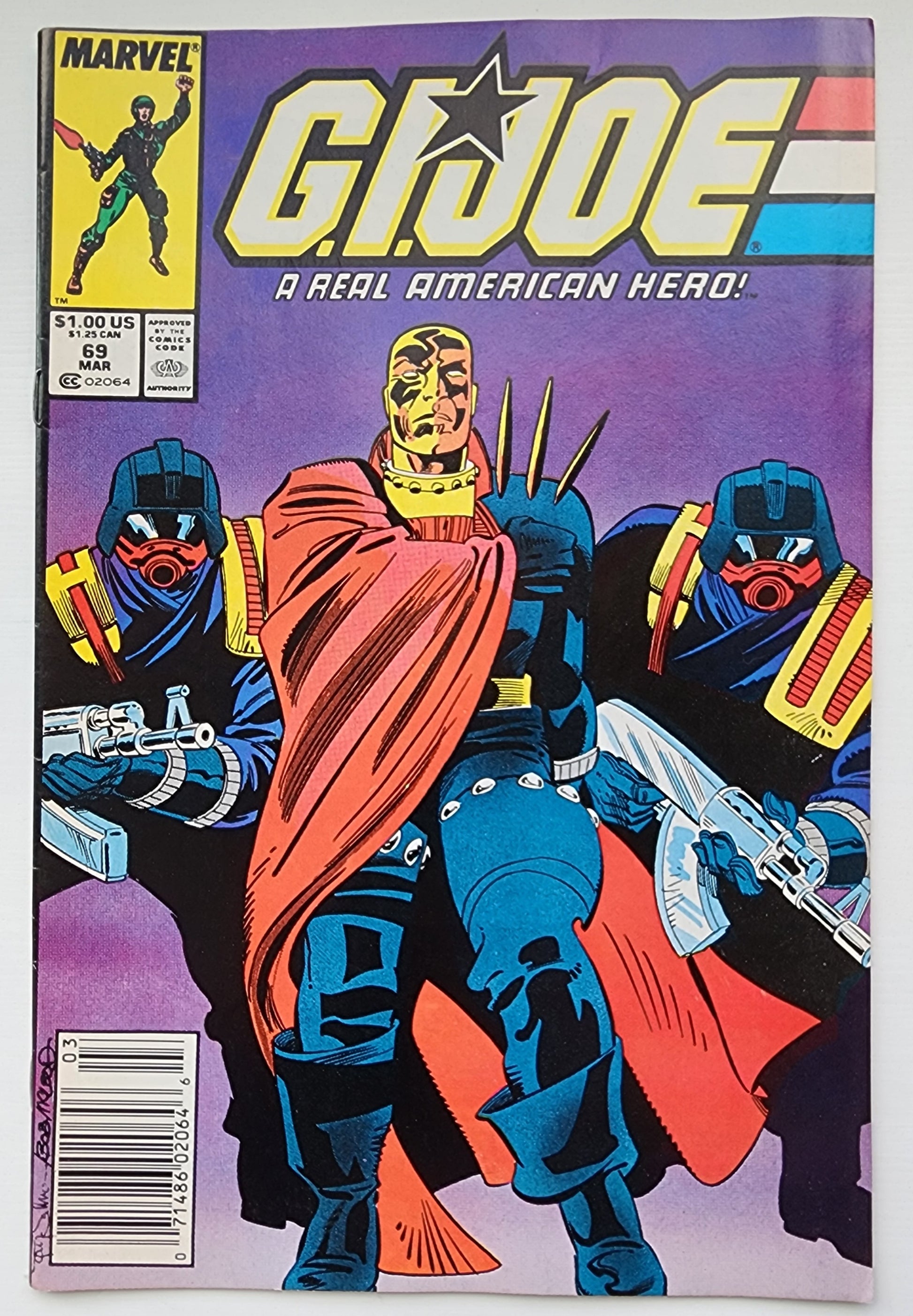 GI JOE A REAL AMERICAN HERO #69 1988 NEWSSTAND GI Joe MARVEL COMICS