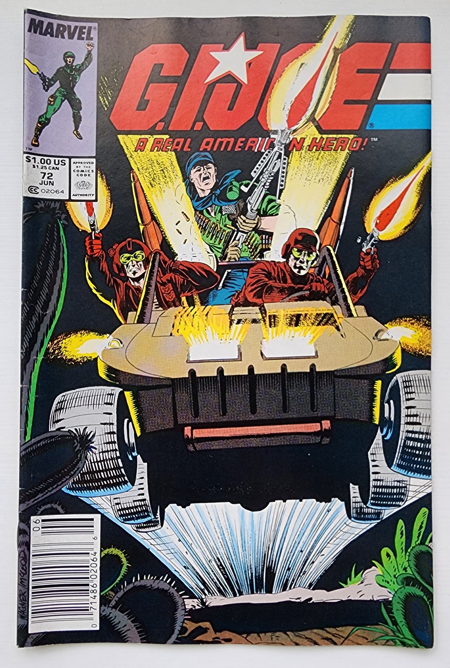 GI JOE A REAL AMERICAN HERO #72 1988 (1ST APP SKIDMARK, WINDMILL, STAR VIPER & CROC MASTER) NEWSSTAND GI Joe MARVEL COMICS