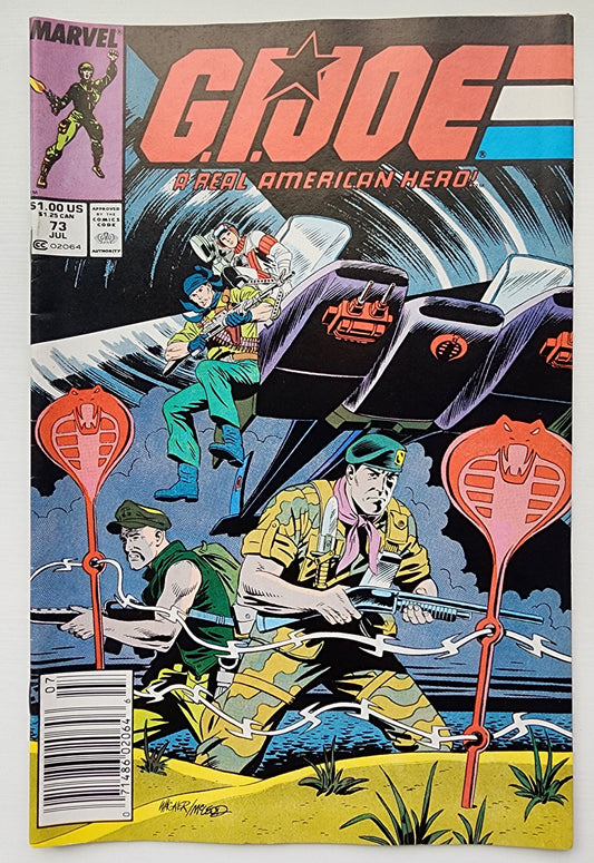 GI JOE A REAL AMERICAN HERO #73 1988 (1ST APP SNEAK PEAK) NEWSSTAND GI Joe MARVEL COMICS