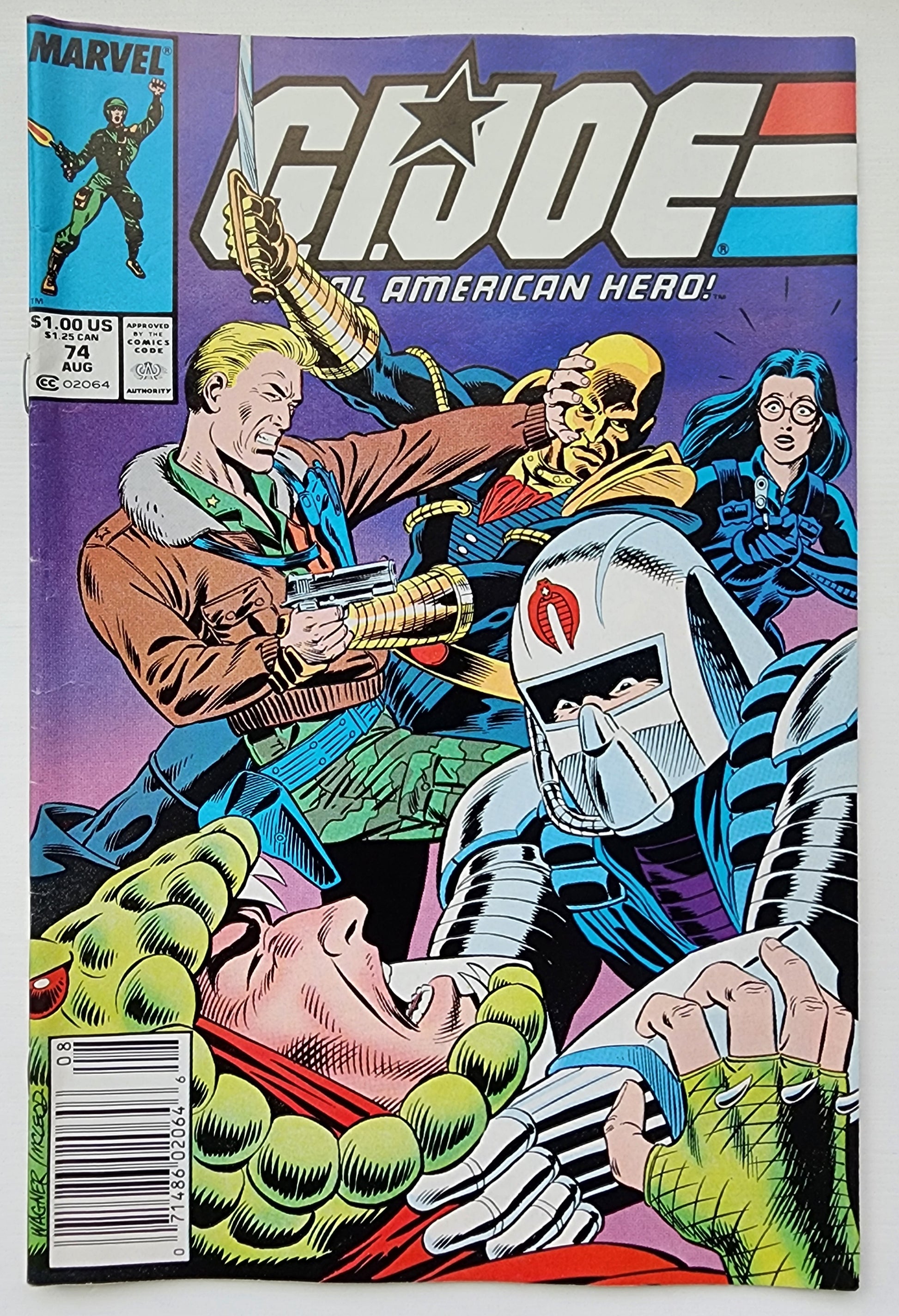 GI JOE A REAL AMERICAN HERO #74 1988 NEWSSTAND GI Joe MARVEL COMICS
