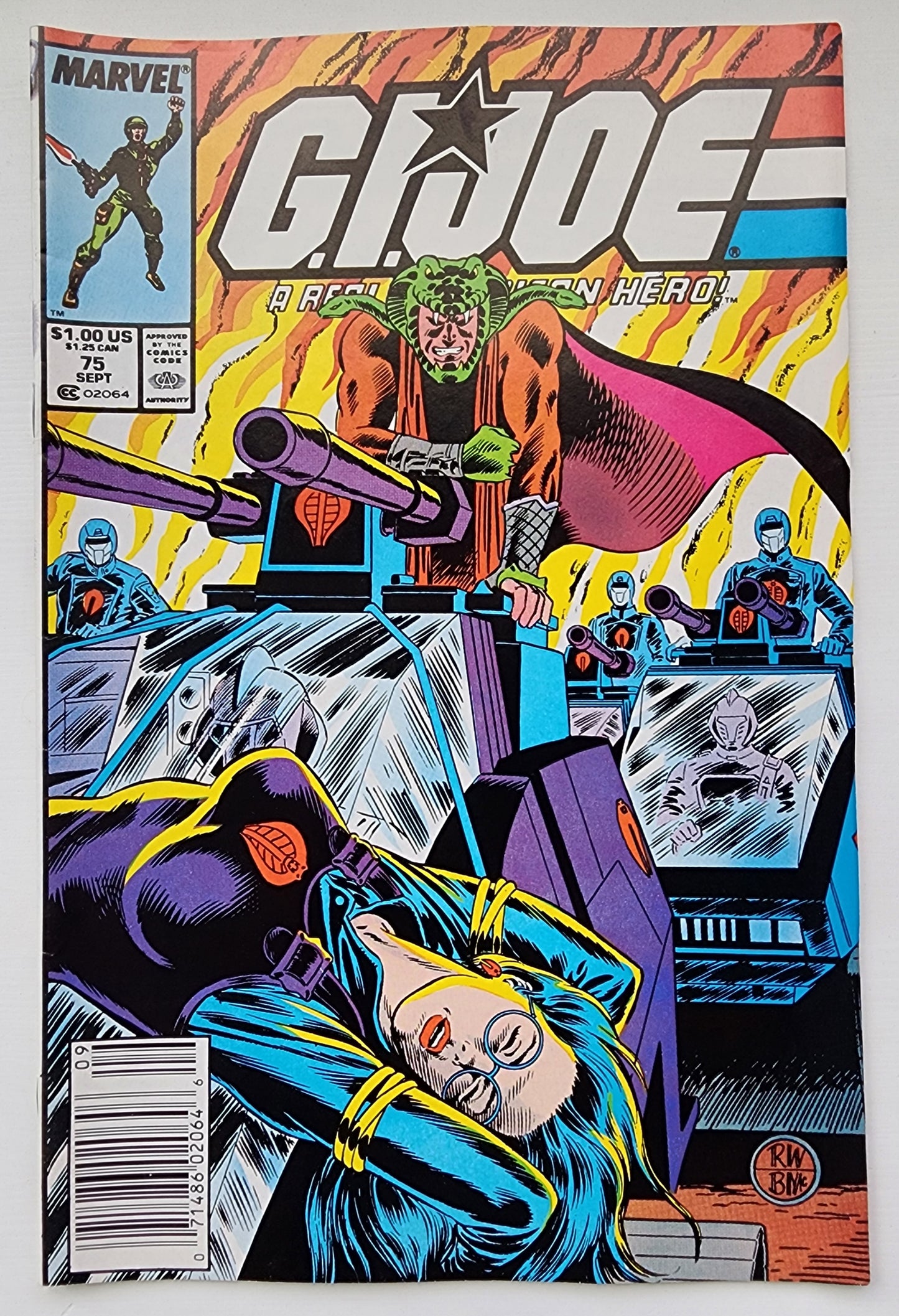 GI JOE A REAL AMERICAN HERO #75 1988 NEWSSTAND GI Joe MARVEL COMICS