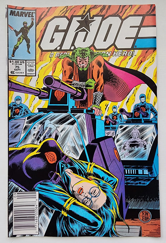 GI JOE A REAL AMERICAN HERO #75 1988 NEWSSTAND GI Joe MARVEL COMICS