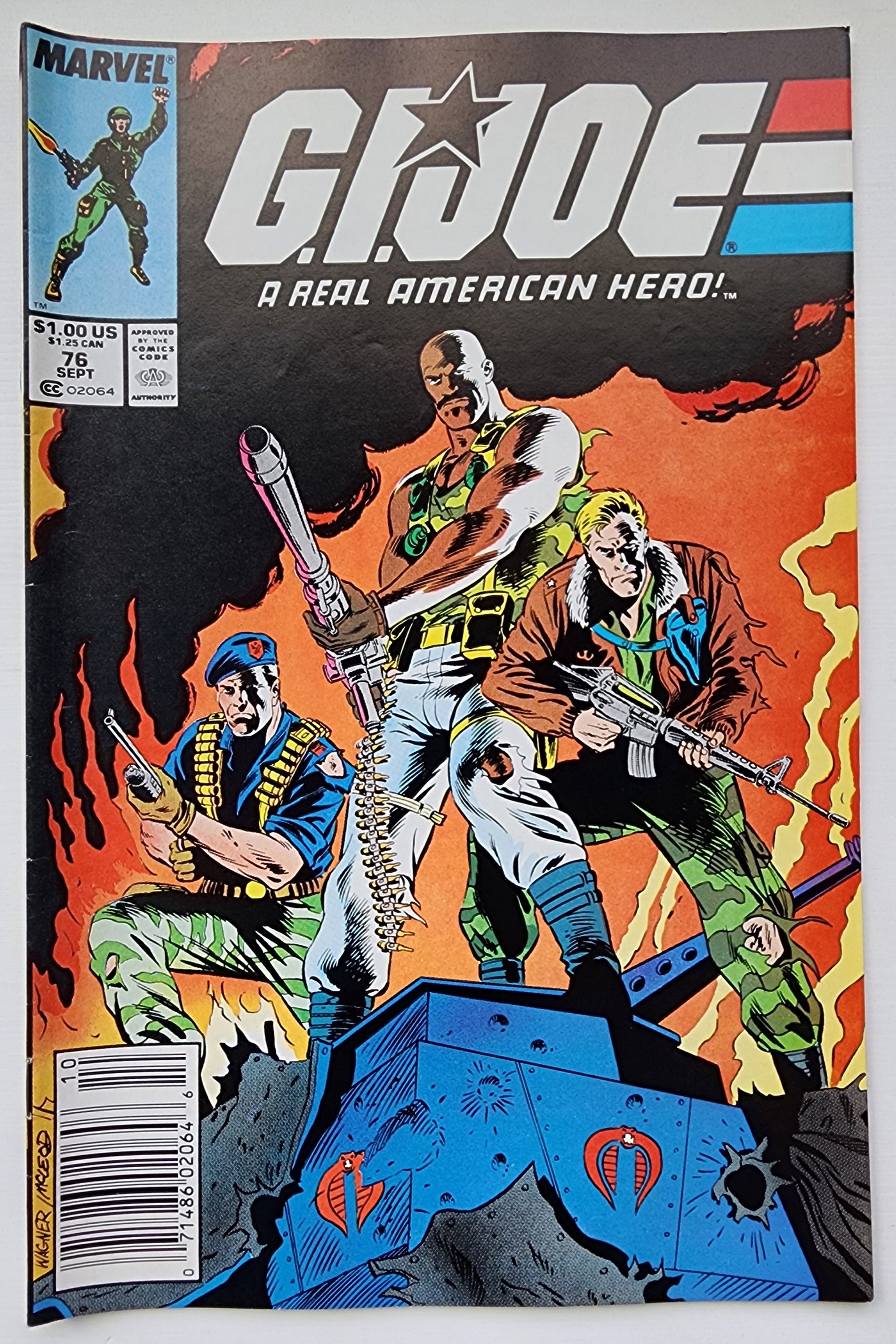 GI JOE A REAL AMERICAN HERO #76 1988 NEWSSTAND GI Joe MARVEL COMICS