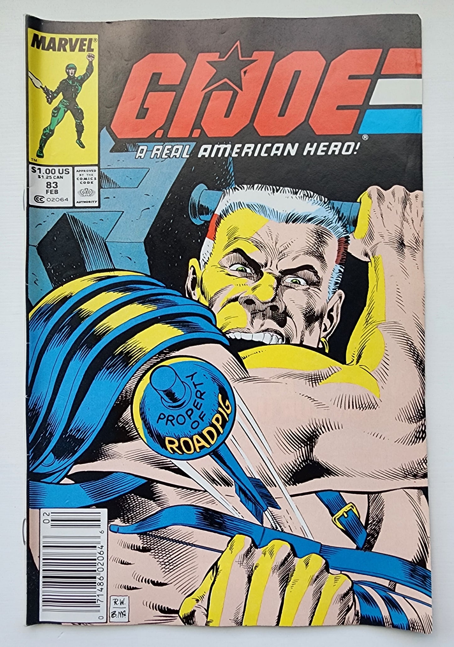 GI JOE A REAL AMERICAN HERO #83 1989 (1ST APP ROAD PIG) NEWSSTAND GI Joe MARVEL COMICS