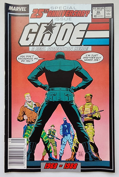 GI JOE A REAL AMERICAN HERO #86 1989 (1ST APP ORIGINAL GI JOE JOSEPH COLTON) NEWSSTAND GI Joe MARVEL COMICS