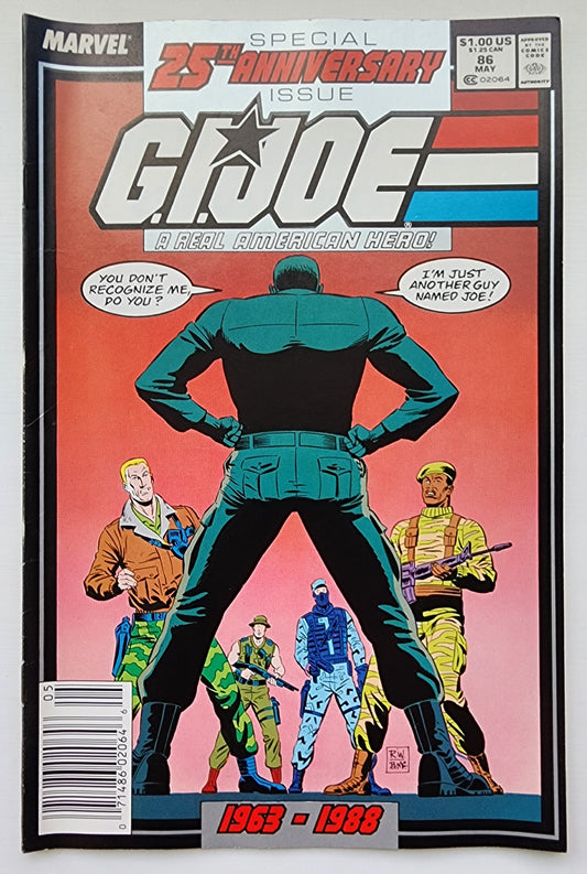 GI JOE A REAL AMERICAN HERO #86 1989 (1ST APP ORIGINAL GI JOE JOSEPH COLTON) NEWSSTAND GI Joe MARVEL COMICS
