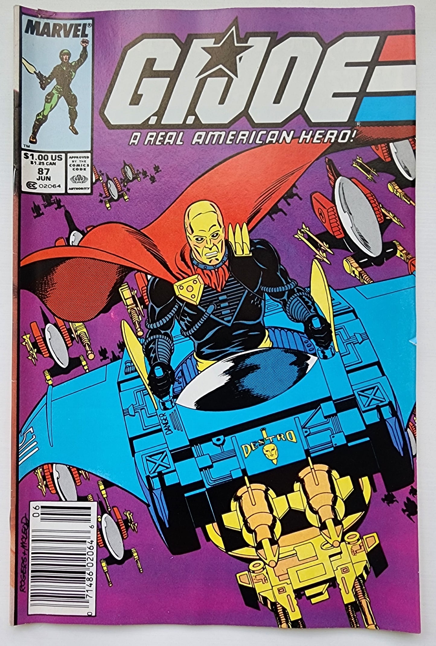 GI JOE A REAL AMERICAN HERO #87 1989 NEWSSTAND GI Joe MARVEL COMICS