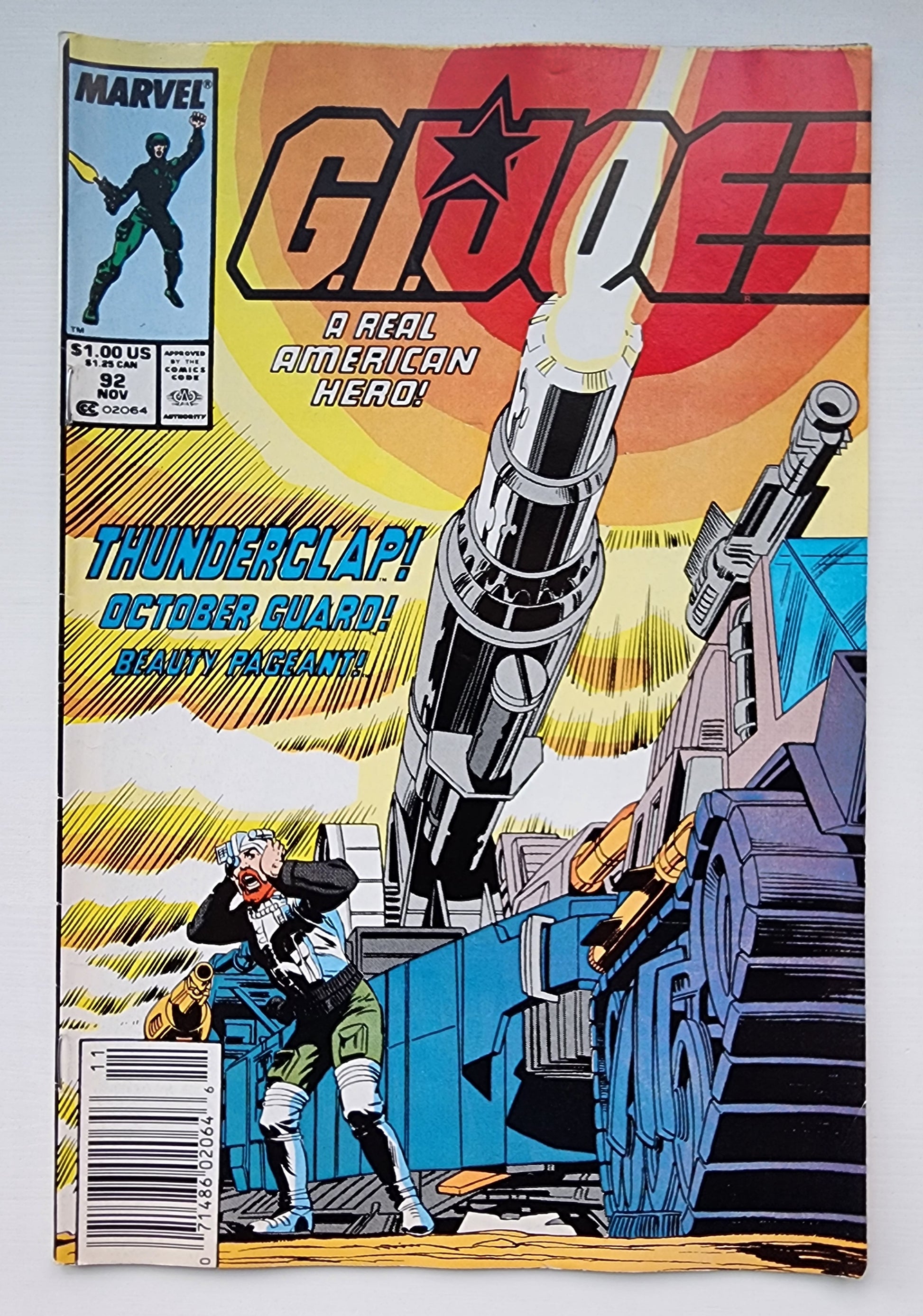 GI JOE A REAL AMERICAN HERO #92 1989 NEWSSTAND GI Joe MARVEL COMICS
