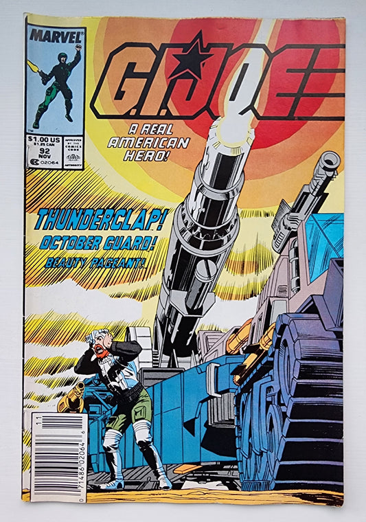 GI JOE A REAL AMERICAN HERO #92 1989 NEWSSTAND GI Joe MARVEL COMICS