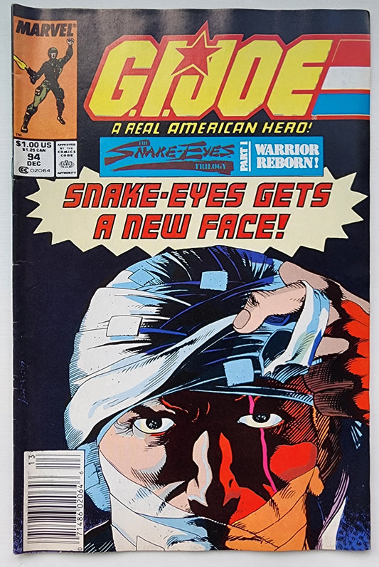 GI JOE A REAL AMERICAN HERO #94 1989 NEWSSTAND GI Joe MARVEL COMICS