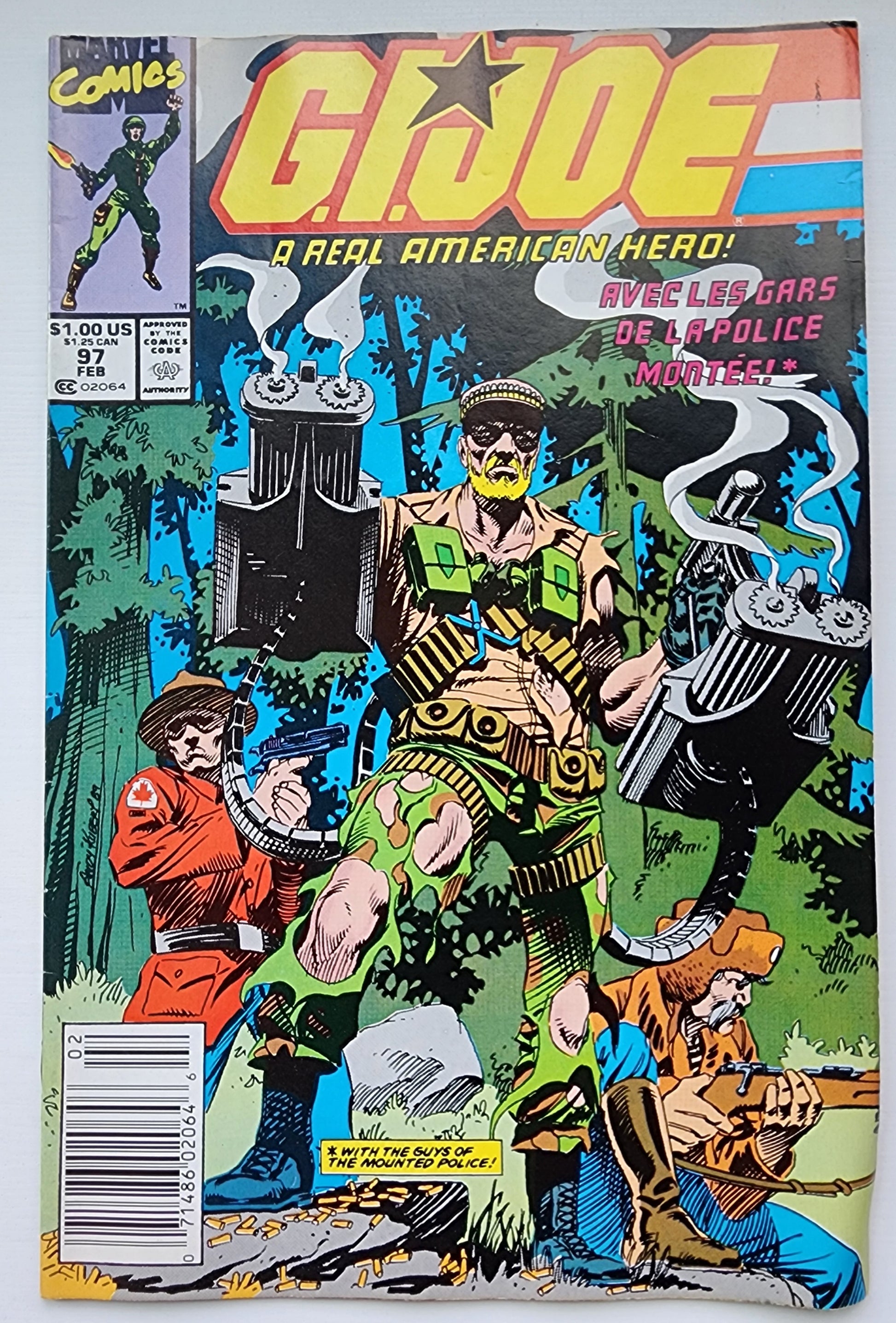 GI JOE A REAL AMERICAN HERO #97 1990 NEWSSTAND GI Joe MARVEL COMICS