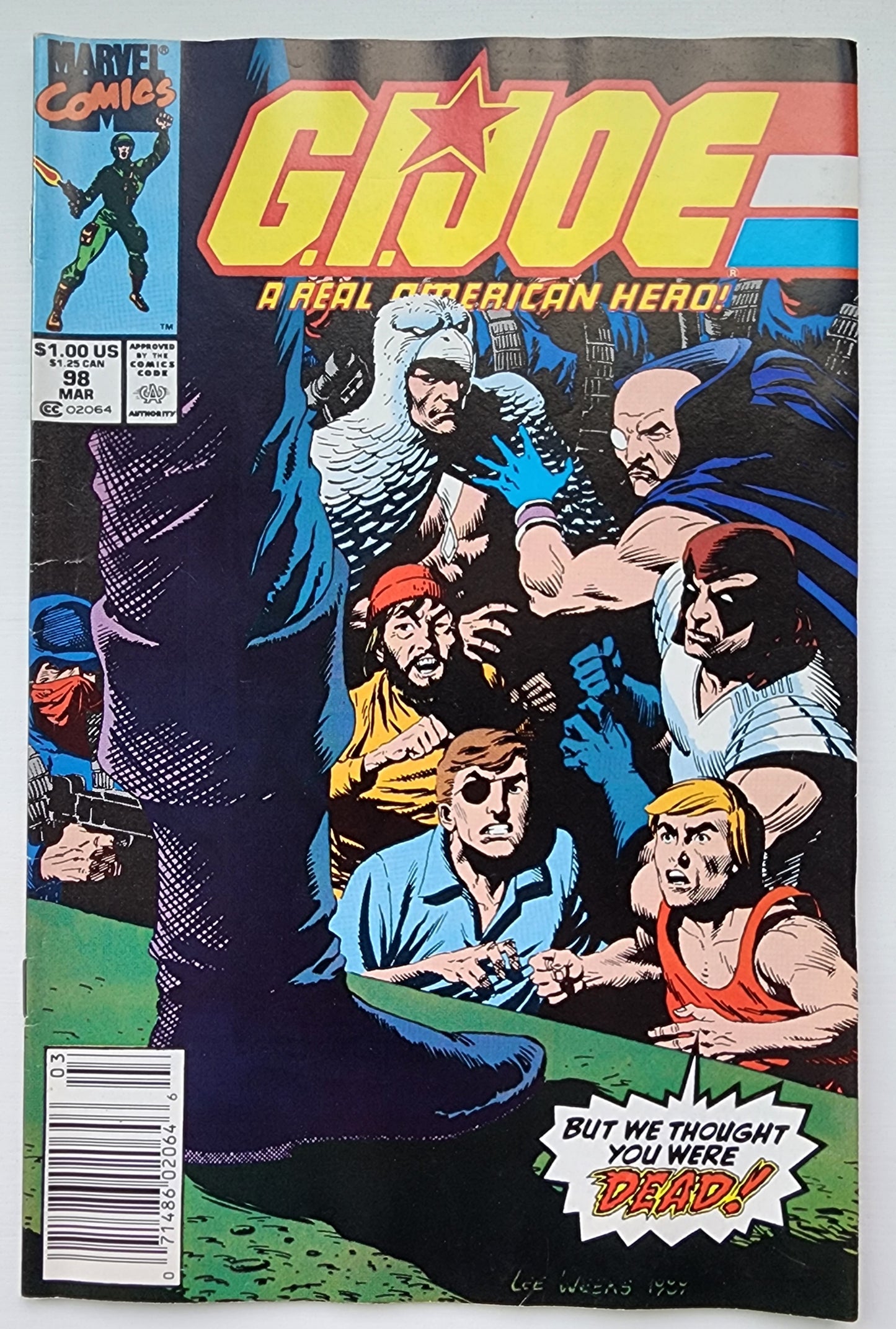 GI JOE A REAL AMERICAN HERO #98 1990 (RETURN COBRA COMMANDER) NEWSSTAND GI Joe MARVEL COMICS