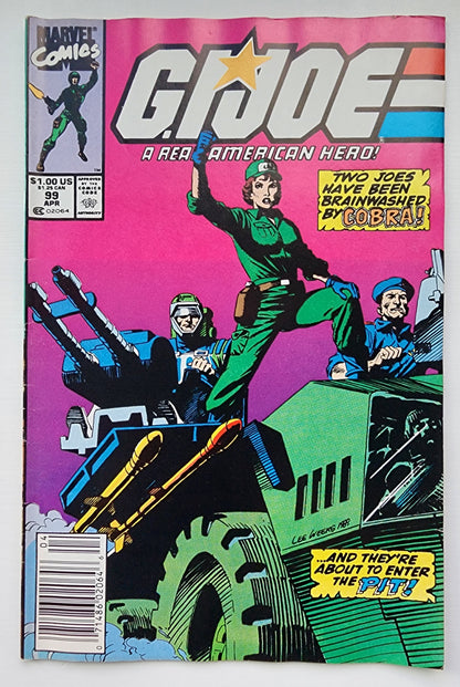 GI JOE A REAL AMERICAN HERO #99 1990 NEWSSTAND GI Joe MARVEL COMICS