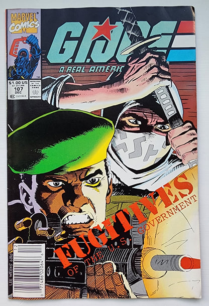 GI JOE A REAL AMERICAN HERO #107 1990 NEWSSTAND GI Joe MARVEL COMICS