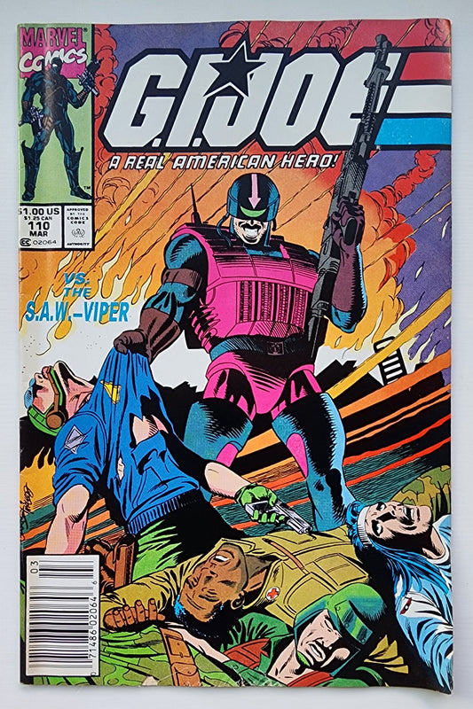 GI JOE A REAL AMERICAN HERO #110 1991 NEWSSTAND GI Joe MARVEL COMICS