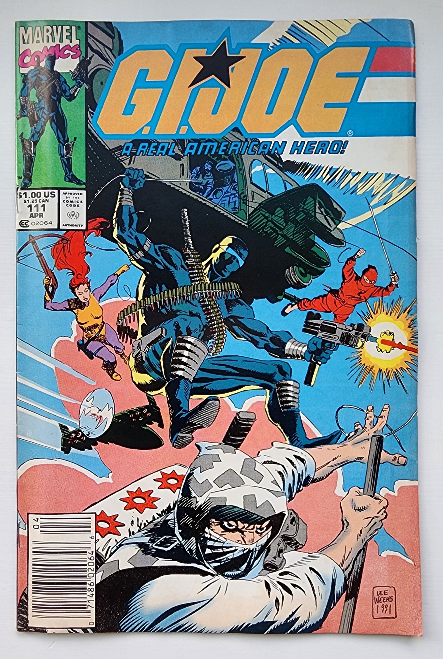 GI JOE A REAL AMERICAN HERO #111 1991 NEWSSTAND GI Joe MARVEL COMICS