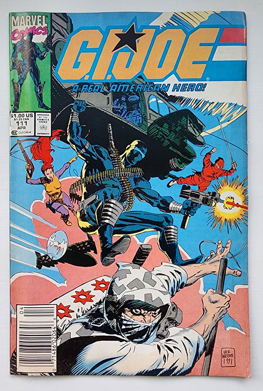 GI JOE A REAL AMERICAN HERO #111 1991 NEWSSTAND GI Joe MARVEL COMICS