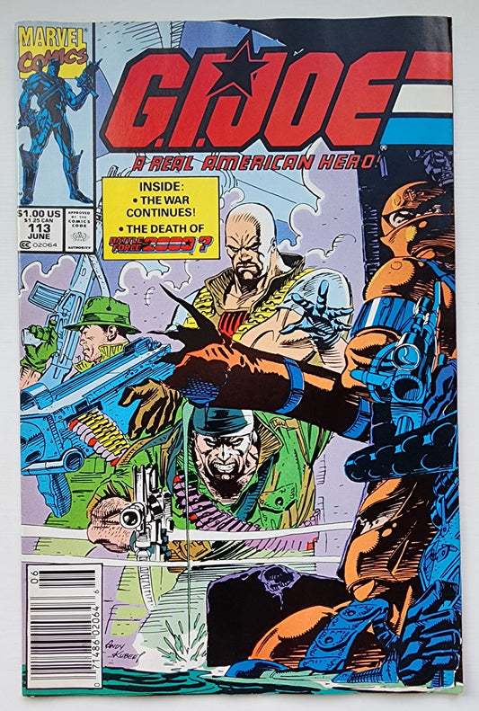 GI JOE A REAL AMERICAN HERO #113 1991 NEWSSTAND GI Joe MARVEL COMICS