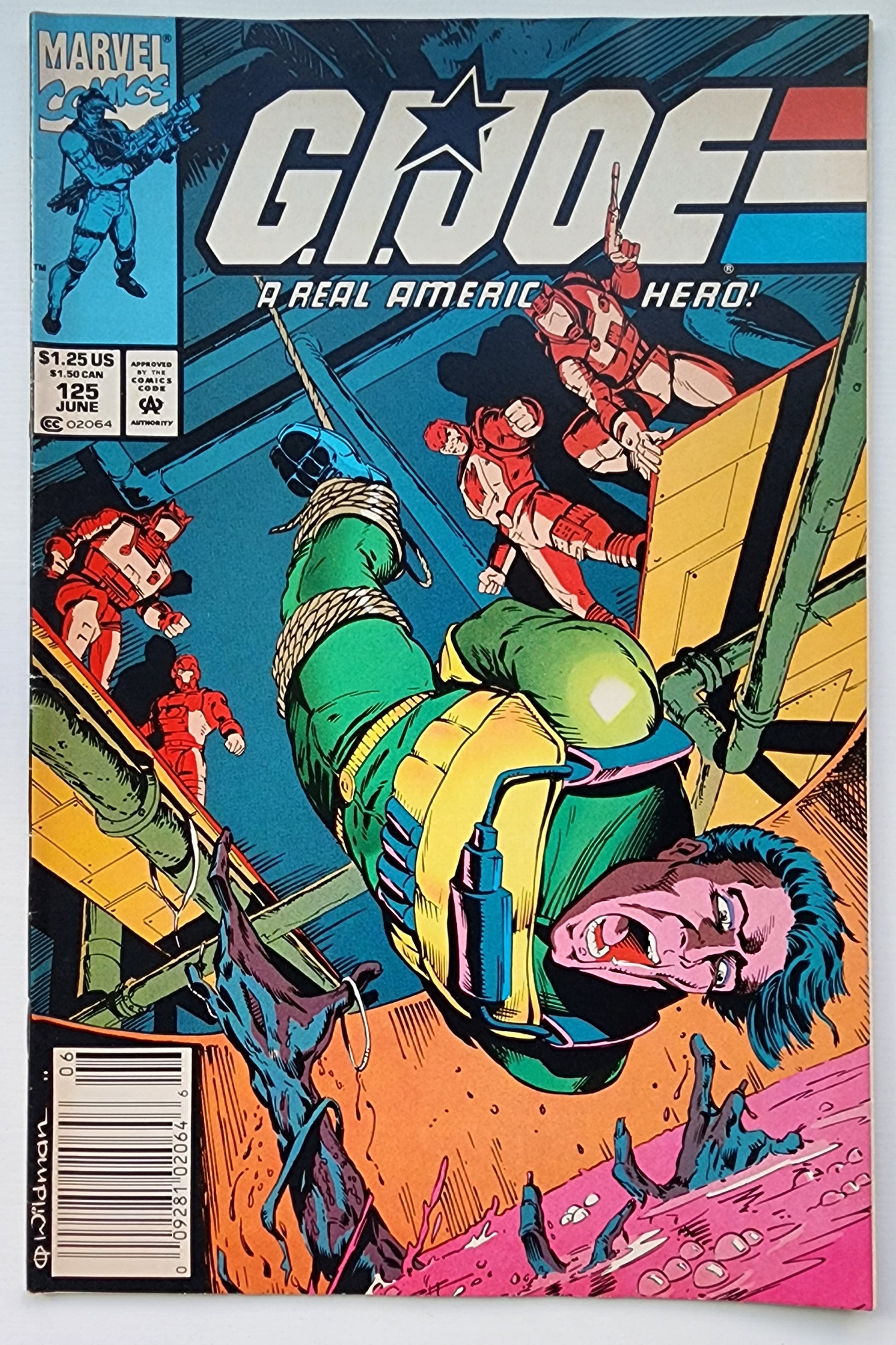 GI JOE A REAL AMERICAN HERO #125 1992 NEWSSTAND GI Joe MARVEL COMICS