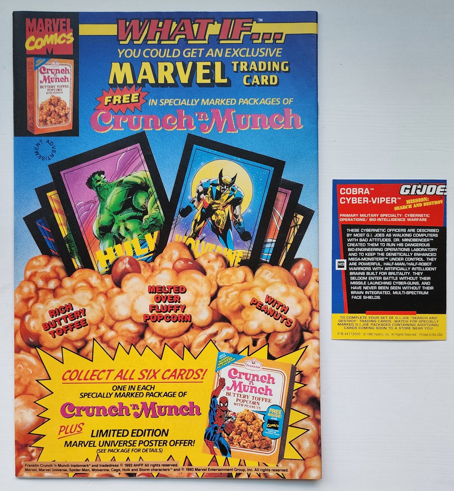 GI JOE A REAL AMERICAN HERO #138 1992 (OPEN POLYBAG WITH TRADING CARD) NEWSSTAND GI Joe MARVEL COMICS