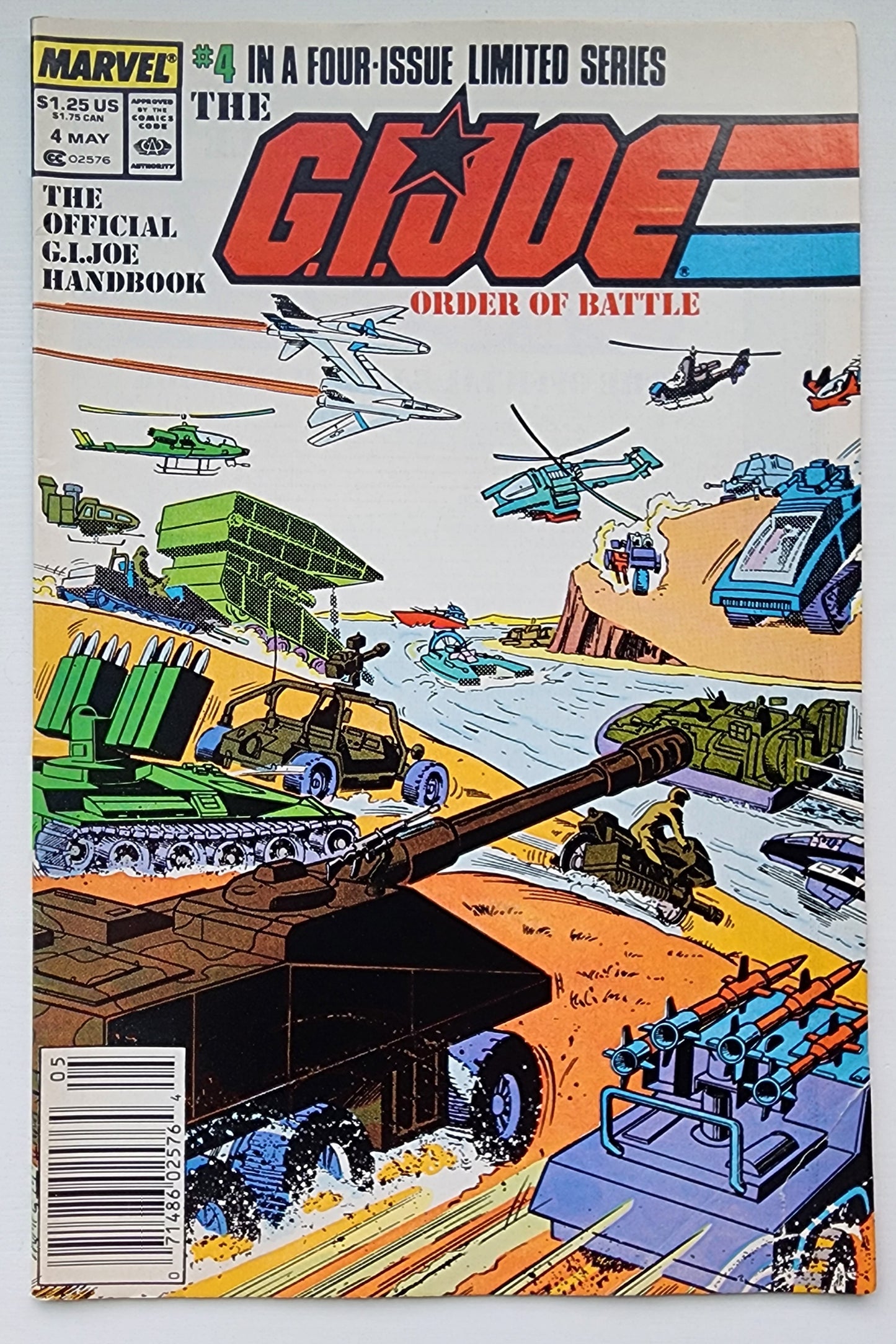 GI JOE ORDER OF BATTLE #4 1987 NEWSSTAND GI Joe MARVEL COMICS