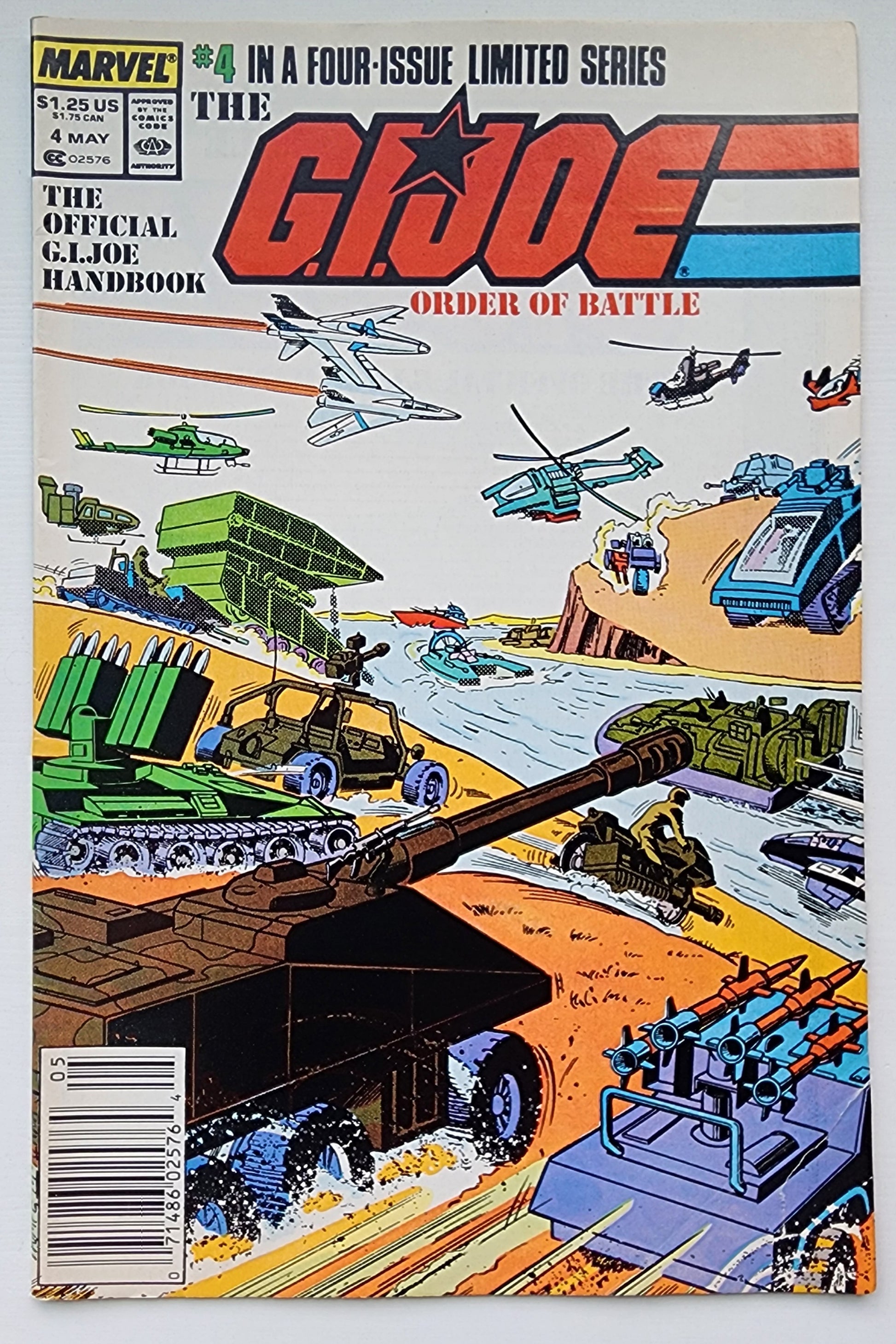 GI JOE ORDER OF BATTLE #4 1987 NEWSSTAND GI Joe MARVEL COMICS