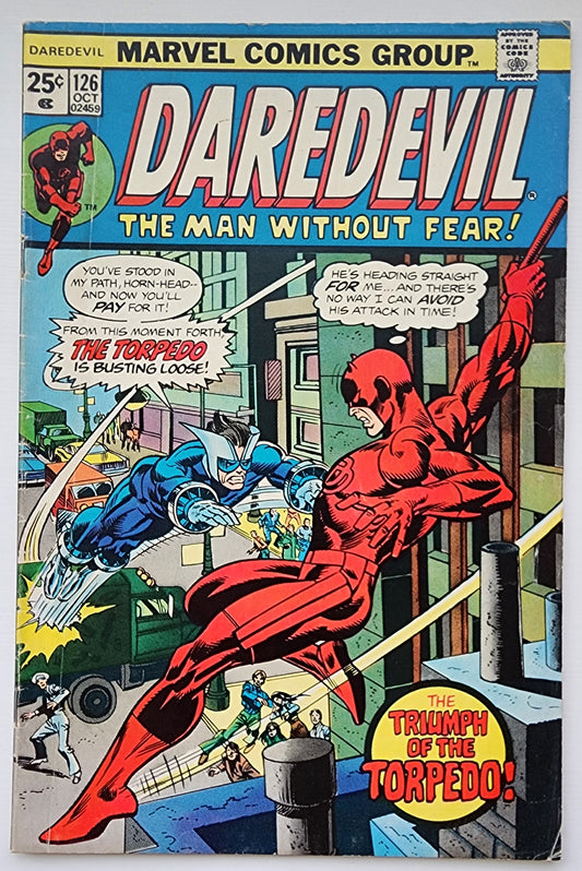 DAREDEVIL #126 1975 (1ST APP NEW TORPEDO) Daredevil MARVEL COMICS