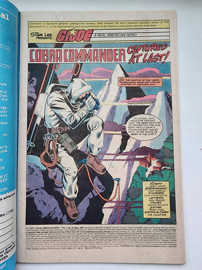 GI JOE A REAL AMERICAN HERO #23 1984 2ND PRINT GI Joe MARVEL COMICS