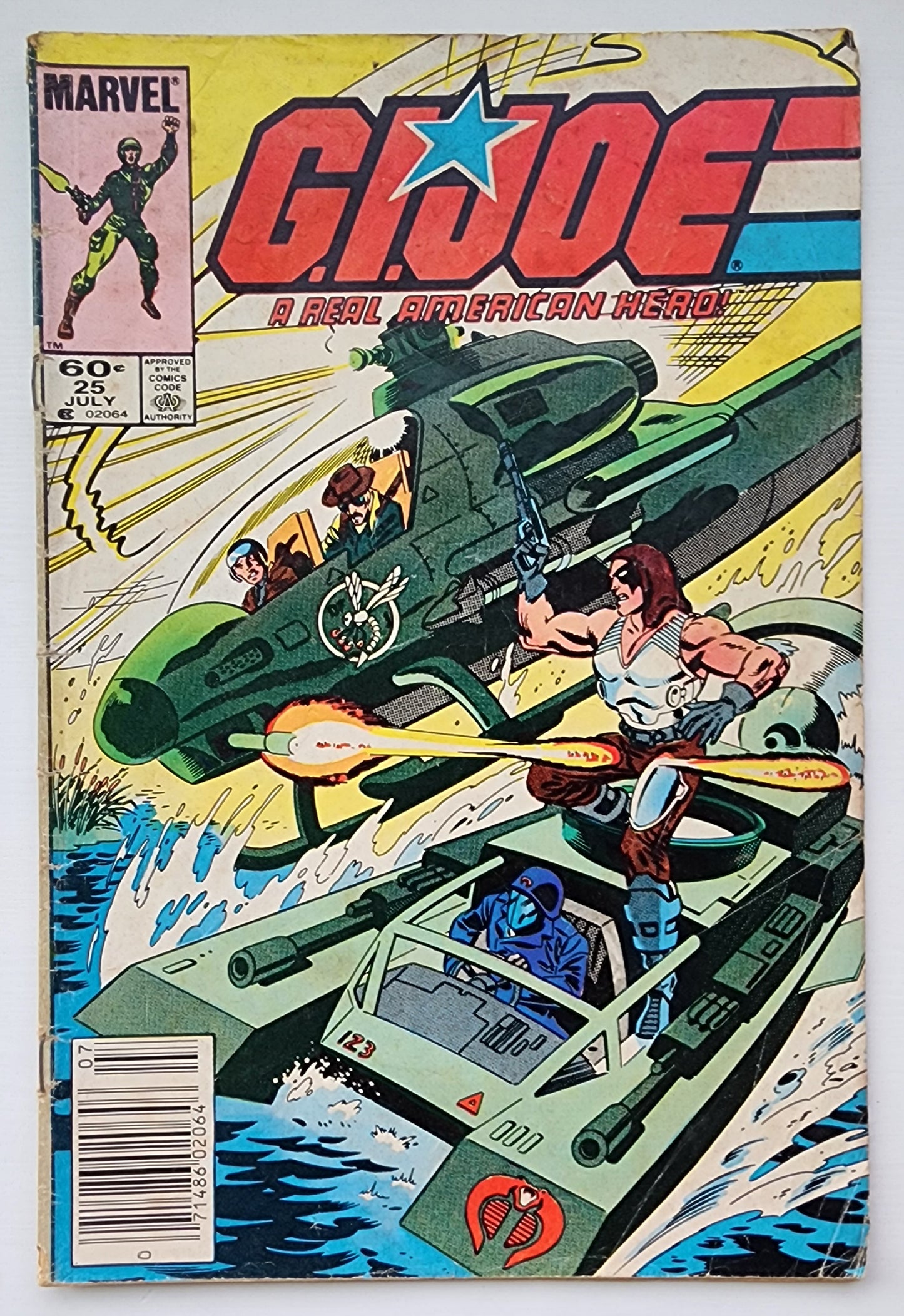 GI JOE A REAL AMERICAN HERO #25 1984 (1ST APP ZARTAN, CUTTER, JUNKYARD, MUTT, DEEP SIX, BUZZER, RIPPER, & TORCH) NEWSSTAND GI Joe MARVEL COMICS