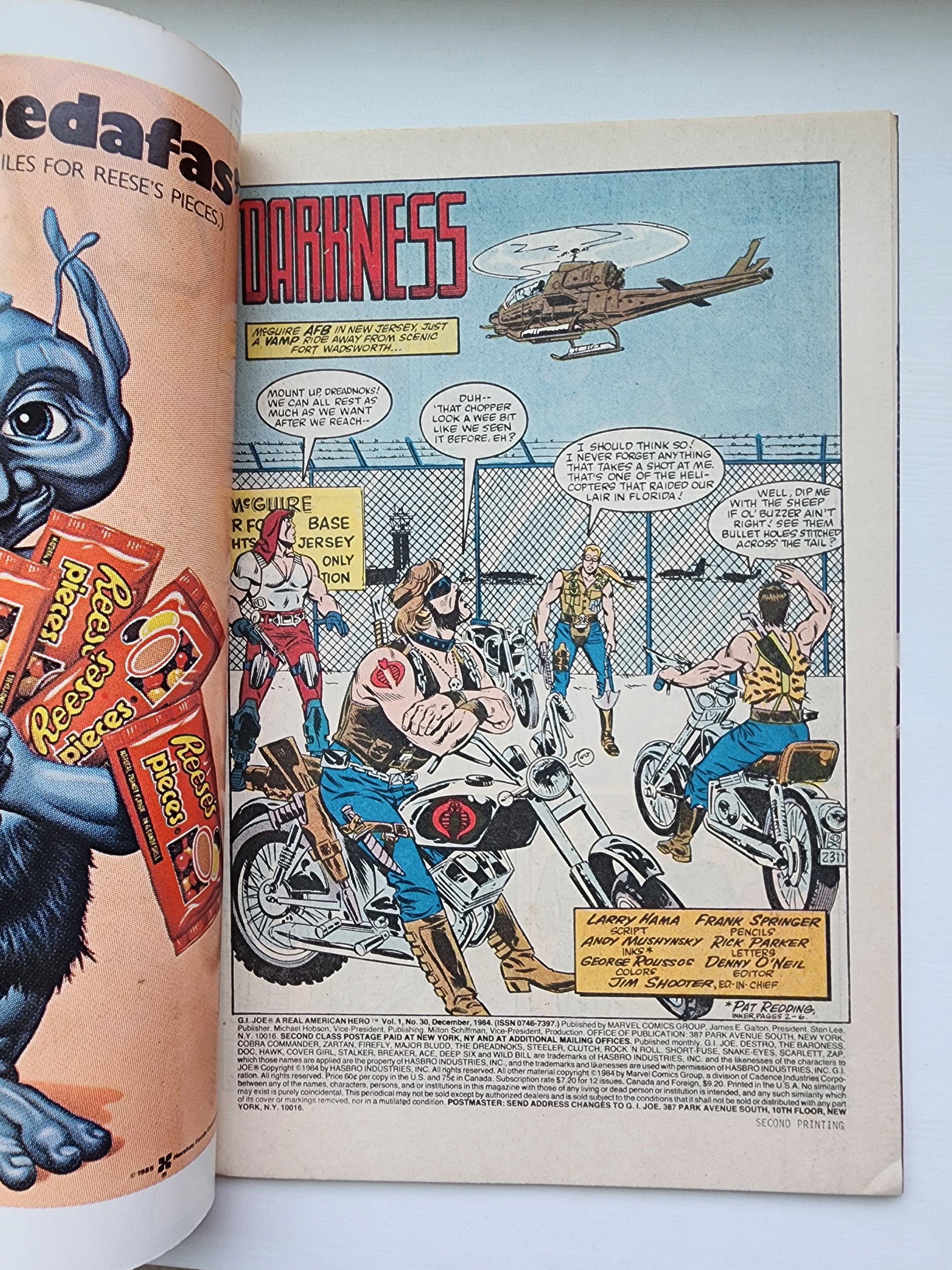 GI JOE A REAL AMERICAN HERO #30 2ND PRINT 1984 GI Joe MARVEL COMICS