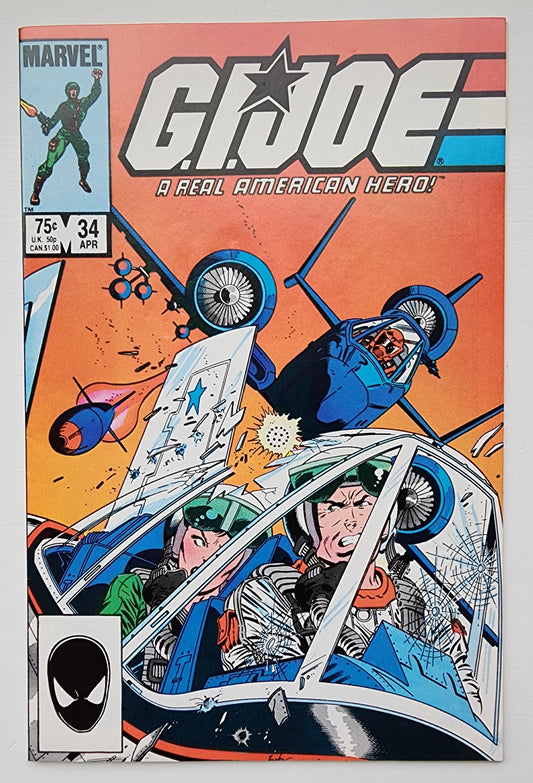 GI JOE A REAL AMERICAN HERO #34 1985 GI Joe MARVEL COMICS
