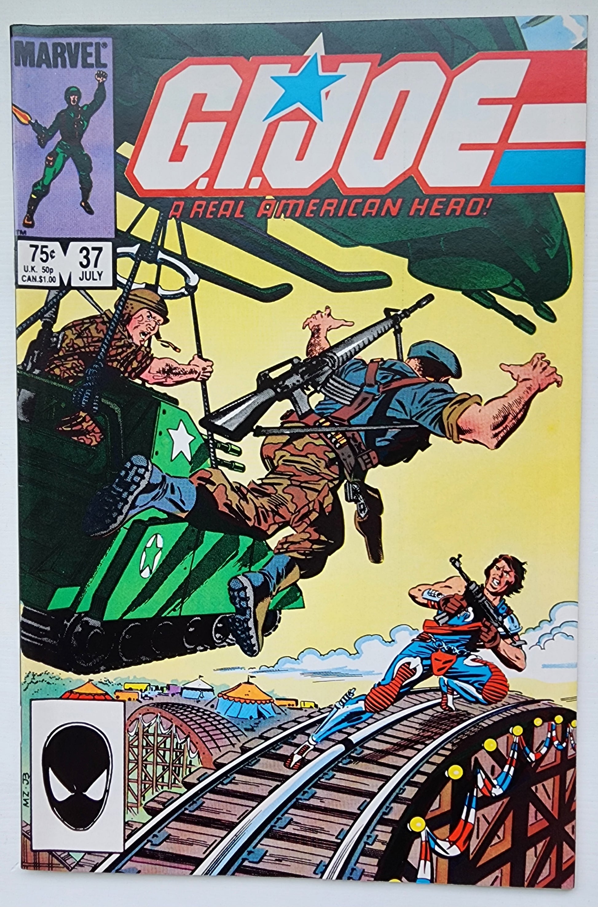 GI JOE A REAL AMERICAN HERO #37 1985 (1ST APP FLINT, FOOTLOOSE, TOMAX, & XAMOT) GI Joe MARVEL COMICS