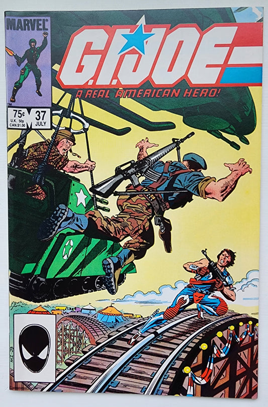 GI JOE A REAL AMERICAN HERO #37 1985 (1ST APP FLINT, FOOTLOOSE, TOMAX, & XAMOT) GI Joe MARVEL COMICS