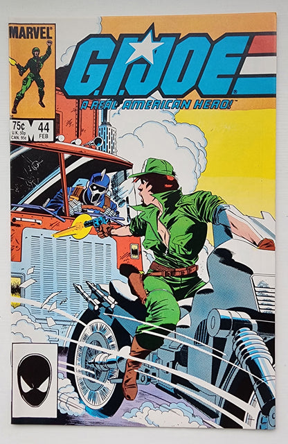 GI JOE A REAL AMERICAN HERO #44 1986 (1ST APP BAZOOKA, AIRTIGHT, HEAVY METAL, CRANK-CASE & DR MINDBENDER) GI Joe MARVEL COMICS
