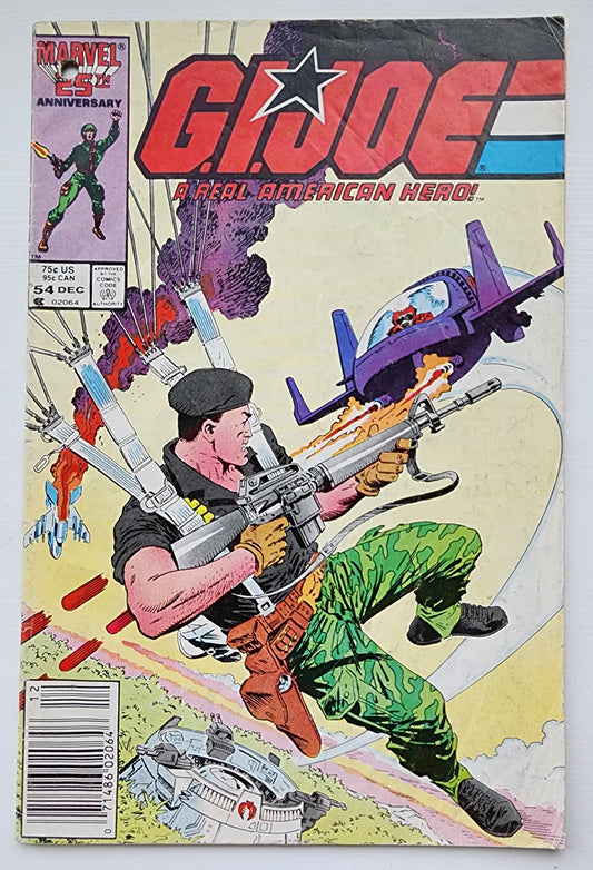 GI JOE A REAL AMERICAN HERO #54 1986 (1ST APP GENERAL HOLLINGSWORTH) NEWSSTAND [J1] GI Joe MARVEL COMICS
