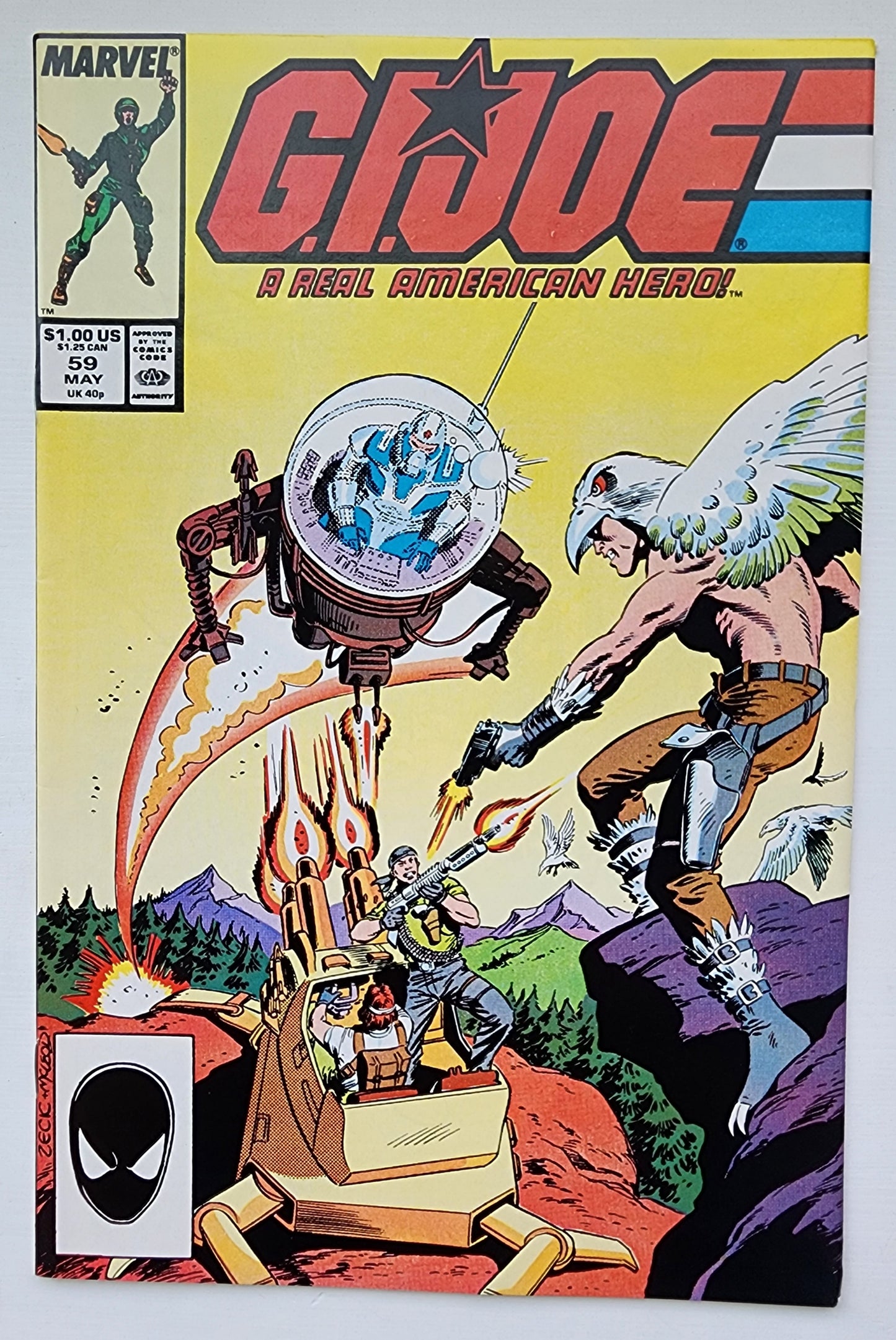GI JOE A REAL AMERICAN HERO #59 1987 (1ST APP OUTBACK, TUNNEL RAT, JINX, RAPTOP & BLIND MASTER) GI Joe MARVEL COMICS