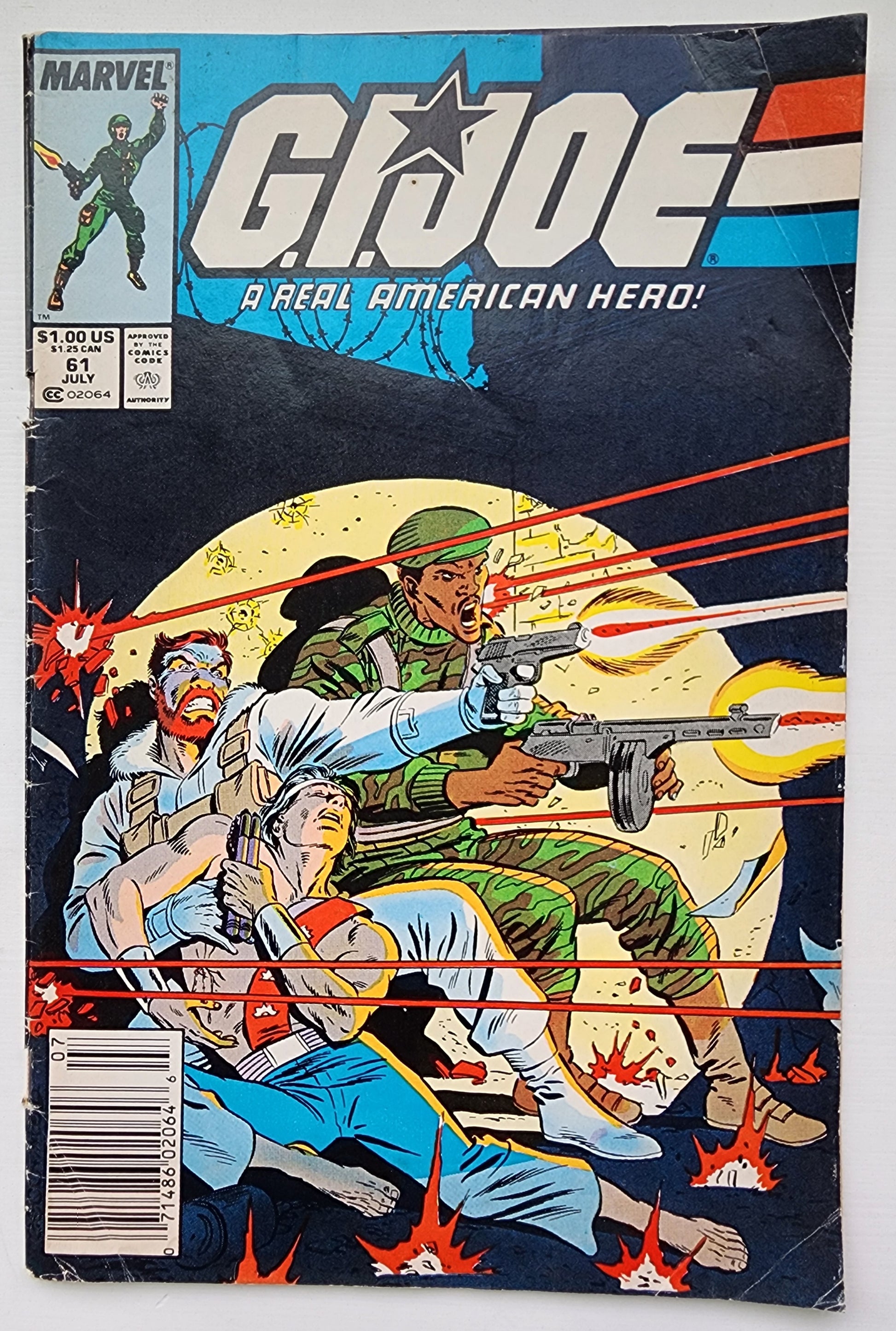 GI JOE A REAL AMERICAN HERO #61 1987 NEWSSTAND GI Joe MARVEL COMICS