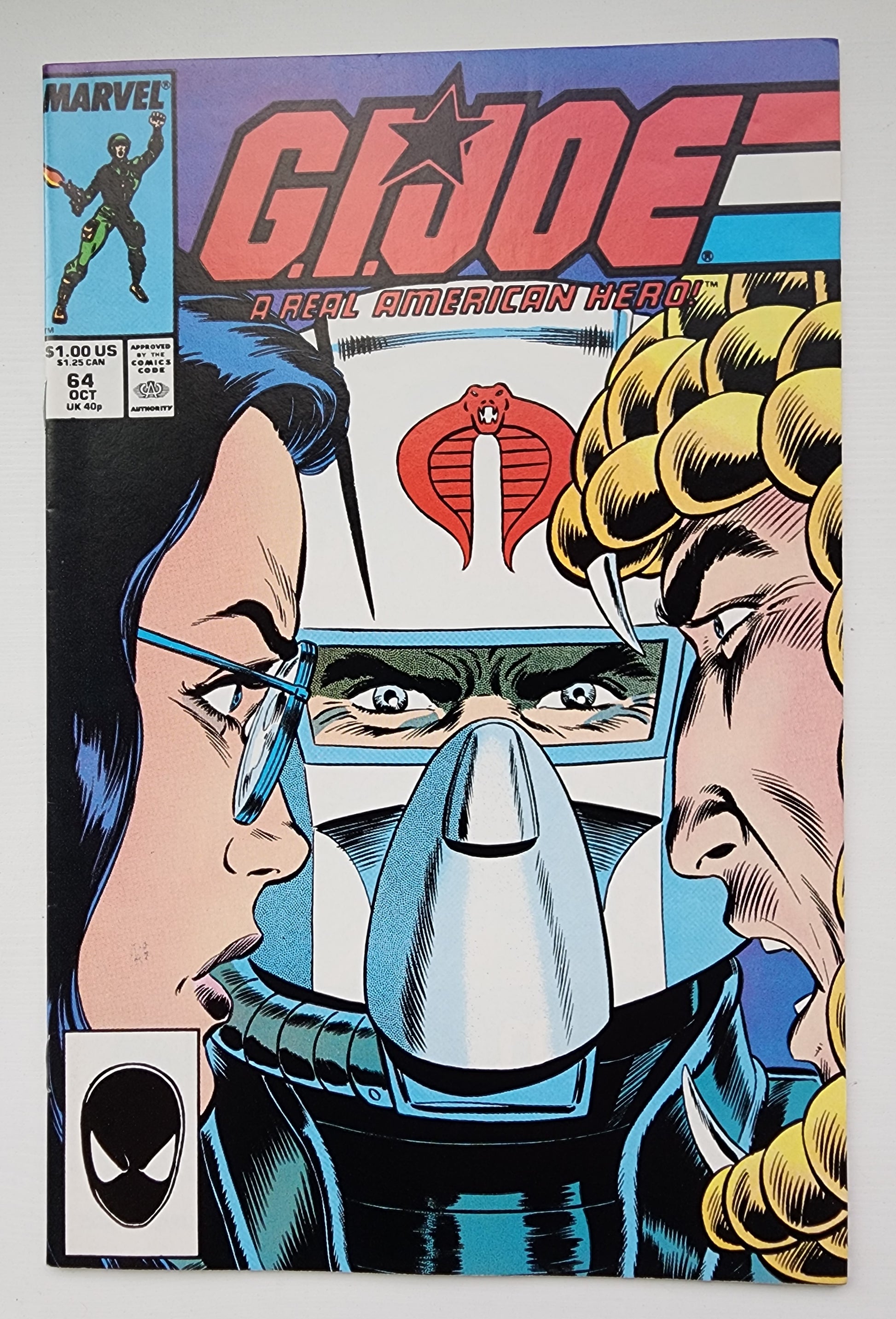 GI JOE A REAL AMERICAN HERO #64 1987 (1ST APP PSYCHE-OUT, HARD TOP, PAYLOAD, SCI-FI, FROSTBITE & BACK STOCK) [J2] GI Joe MARVEL COMICS