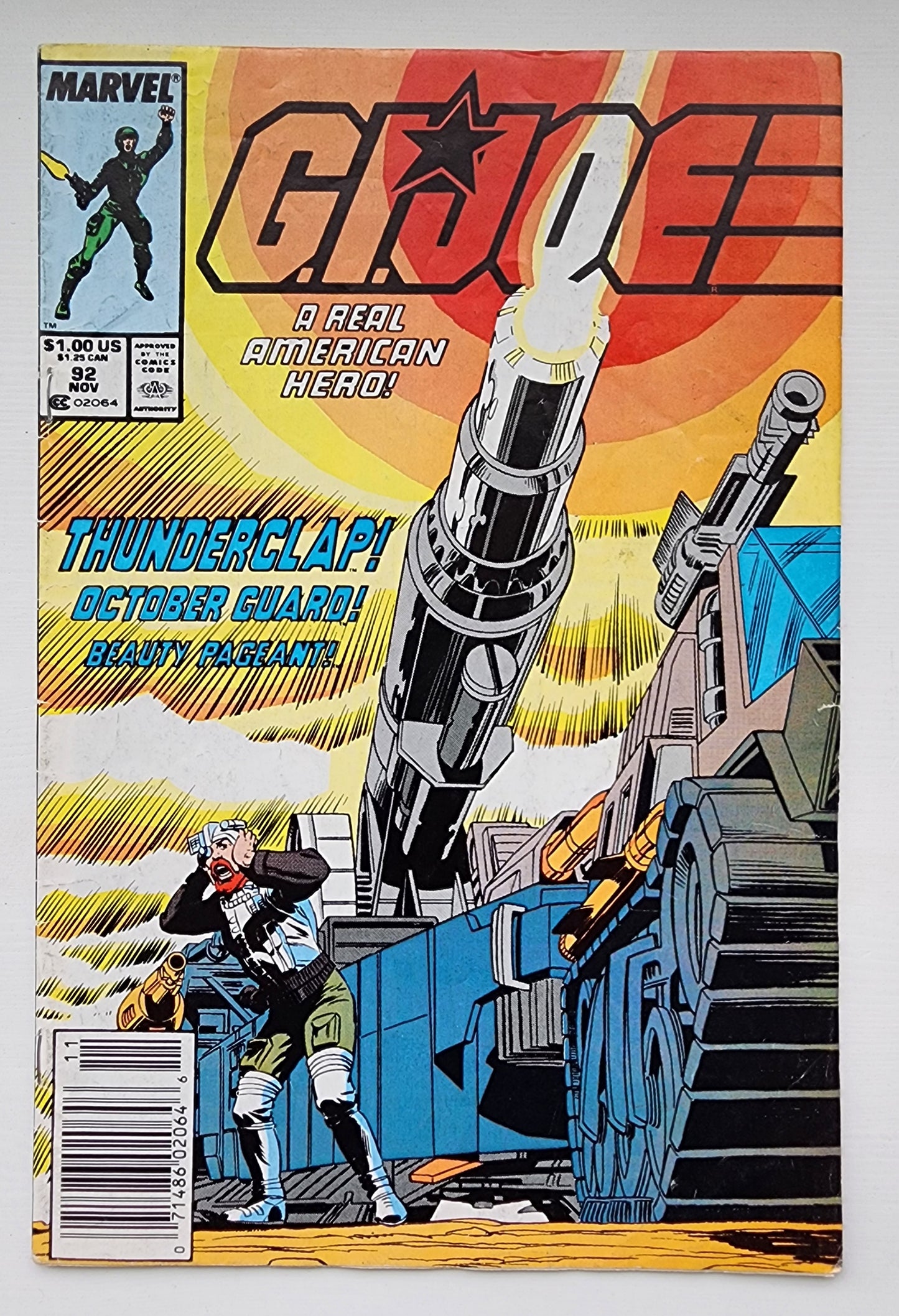 GI JOE A REAL AMERICAN HERO #92 1989 NEWSSTAND [J1] GI Joe MARVEL COMICS