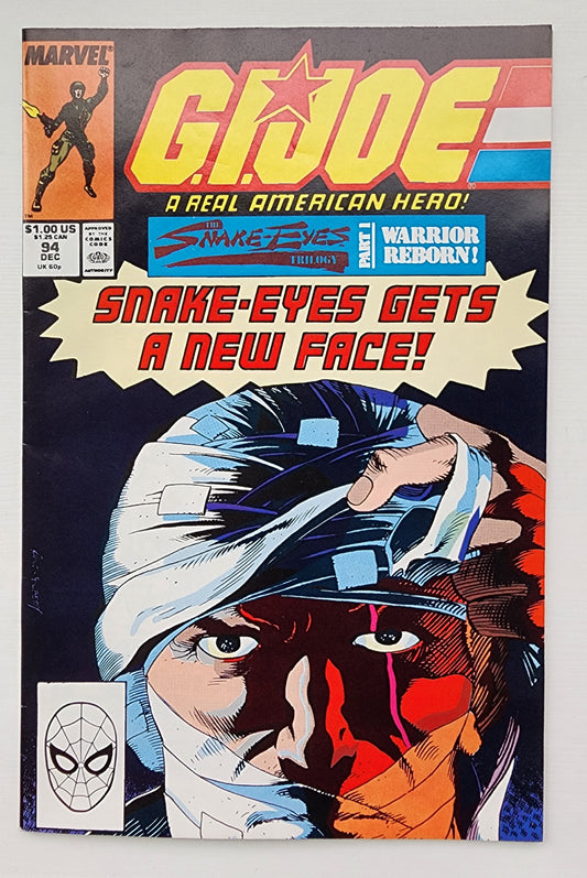 GI JOE A REAL AMERICAN HERO #94 1989 GI Joe MARVEL COMICS