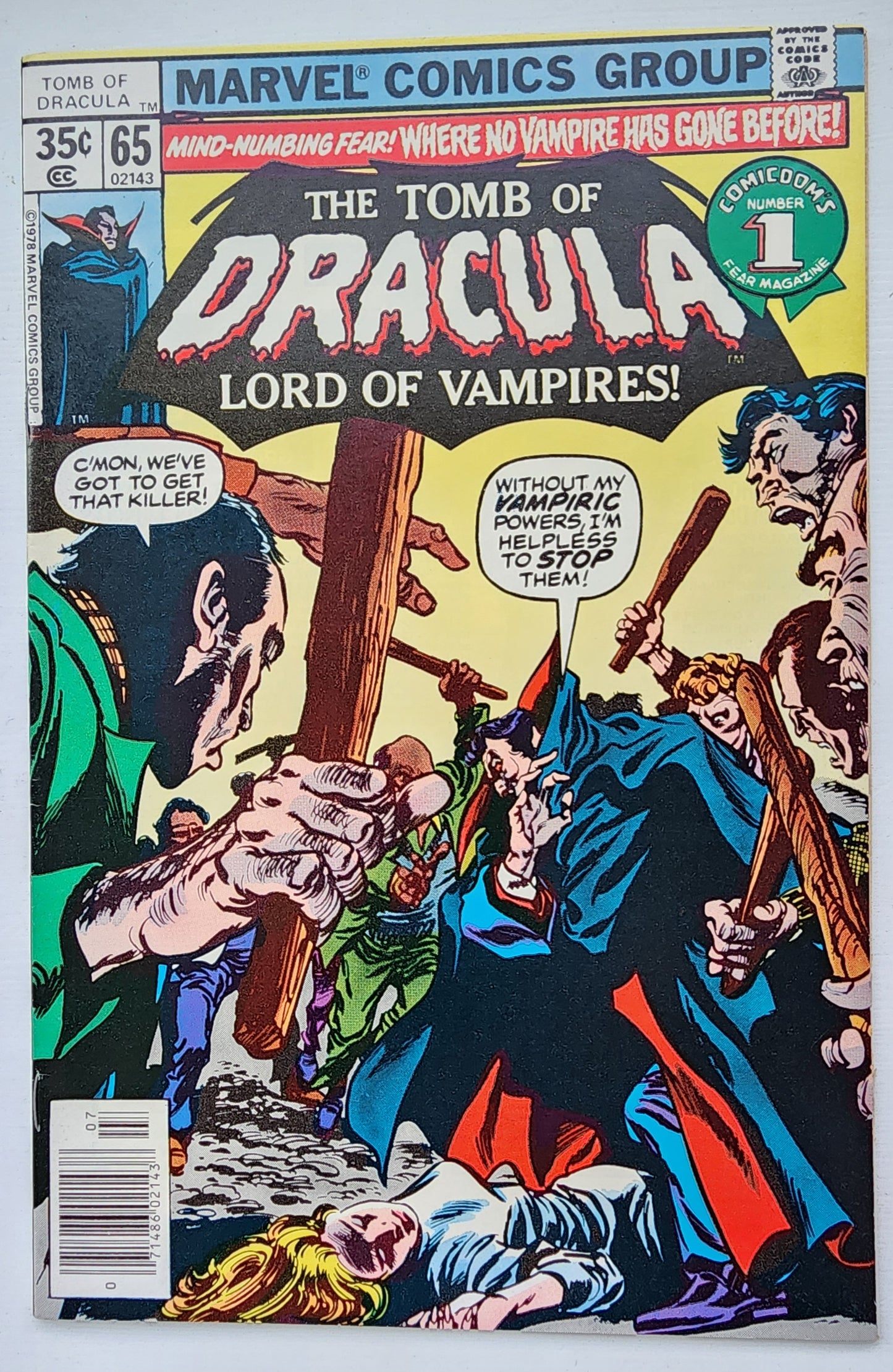 TOMB OF DRACULA #65 1978 Tomb of Dracula MARVEL COMICS