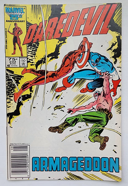 DAREDEVIL #233 1986 NEWSSTAND Daredevil MARVEL COMICS