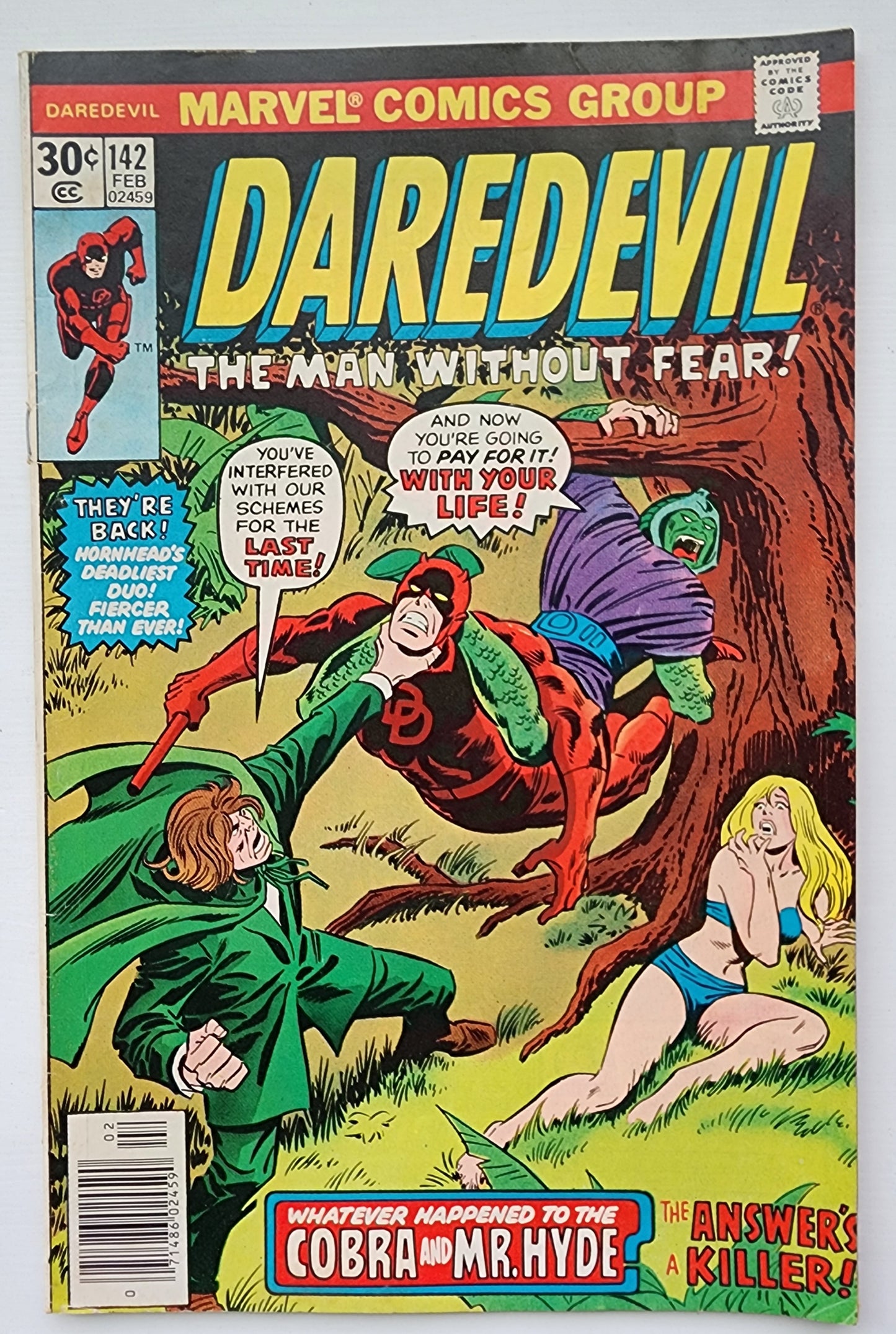 DAREDEVIL #142 1977 NEWSSTAND Daredevil MARVEL COMICS