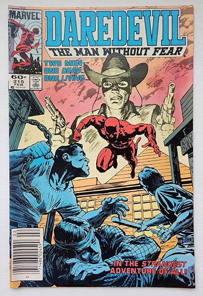 DAREDEVIL #215 1974 NEWSSTAND (AD FOR INCREDIBLE HULK #181) Daredevil MARVEL COMICS