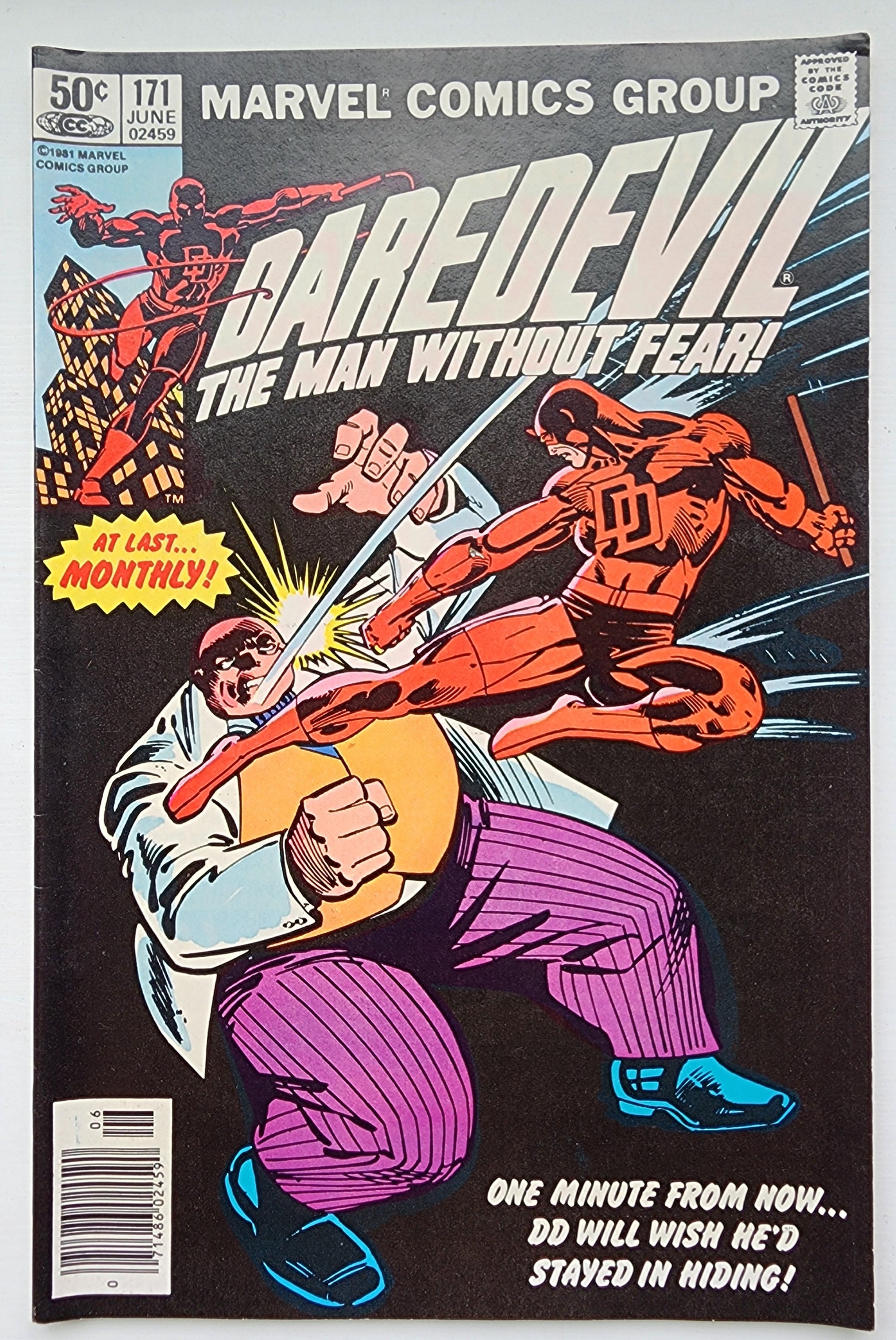 DAREDEVIL #171 1981 NEWSSTAND Daredevil MARVEL COMICS