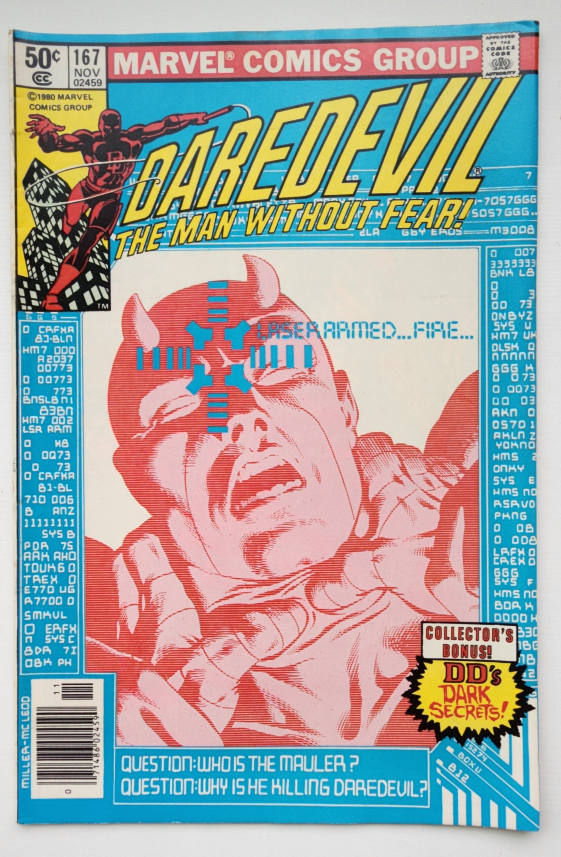 DAREDEVIL #167 1980 NEWSSTAND (ORIGIN 1ST APP & DEATH MAULER) Daredevil MARVEL COMICS