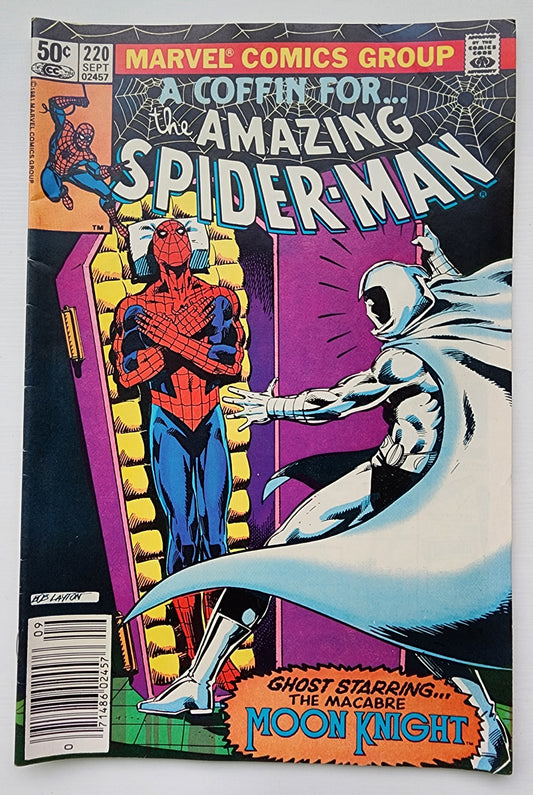 AMAZING SPIDER-MAN #220 1981 NEWSSTAND (MOON KNIGHT APPEARANCE) Amazing Spider-Man MARVEL COMICS