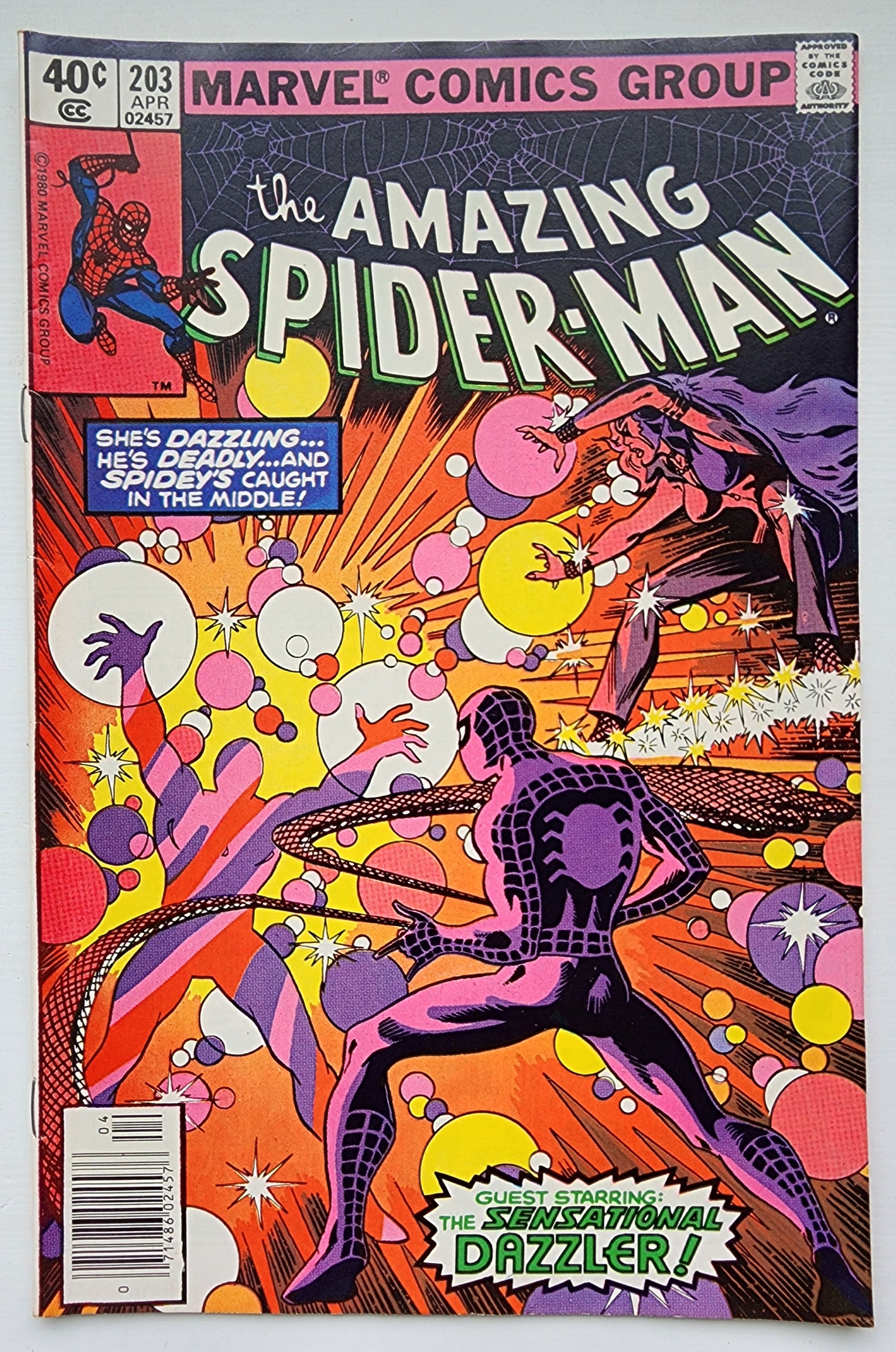 AMAZING SPIDER-MAN #203 1980 NEWSSTAND (3RD APP DAZZLER) Amazing Spider-Man MARVEL COMICS