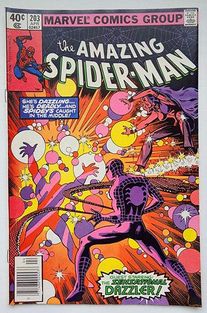 AMAZING SPIDER-MAN #203 1980 NEWSSTAND (3RD APP DAZZLER) Amazing Spider-Man MARVEL COMICS